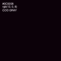 #0C0008 - Cod Gray Color Image